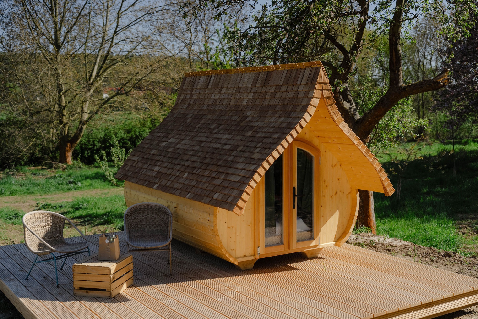 Holz-Cabin am Teich